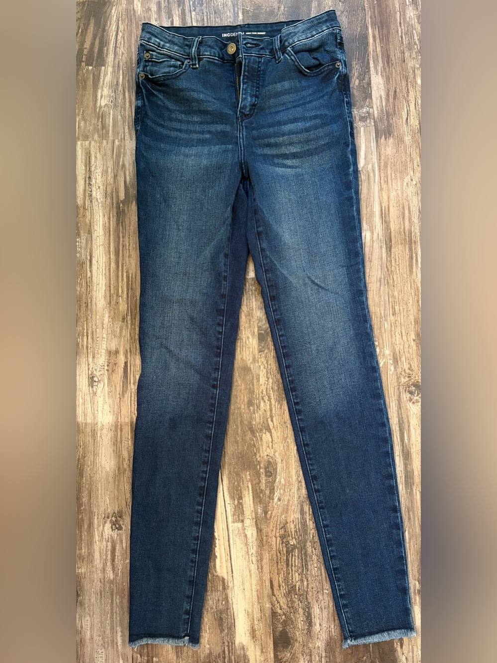 INC International Concepts Dark Blue High-Rise Skinny Jeans